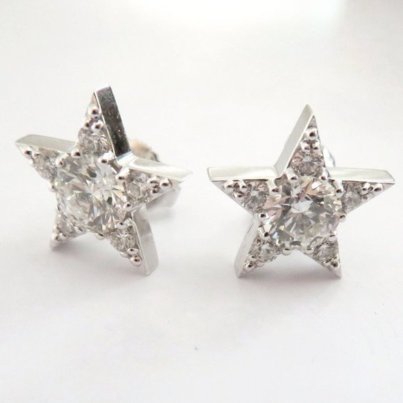 Hearts On Fire HOF Star 18K 1.39ct Diamond Earrings - Picture 2 of 12